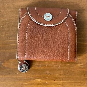 Cole Haan Leather  Trifold Wallet with Silver Logo